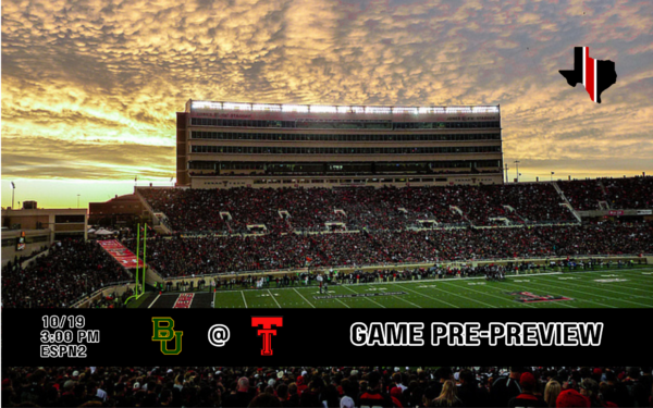 Game Pre-Preview: Baylor vs. Texas Tech