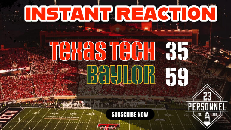 Texas Tech 35 – Baylor 59  |  Instant Reaction